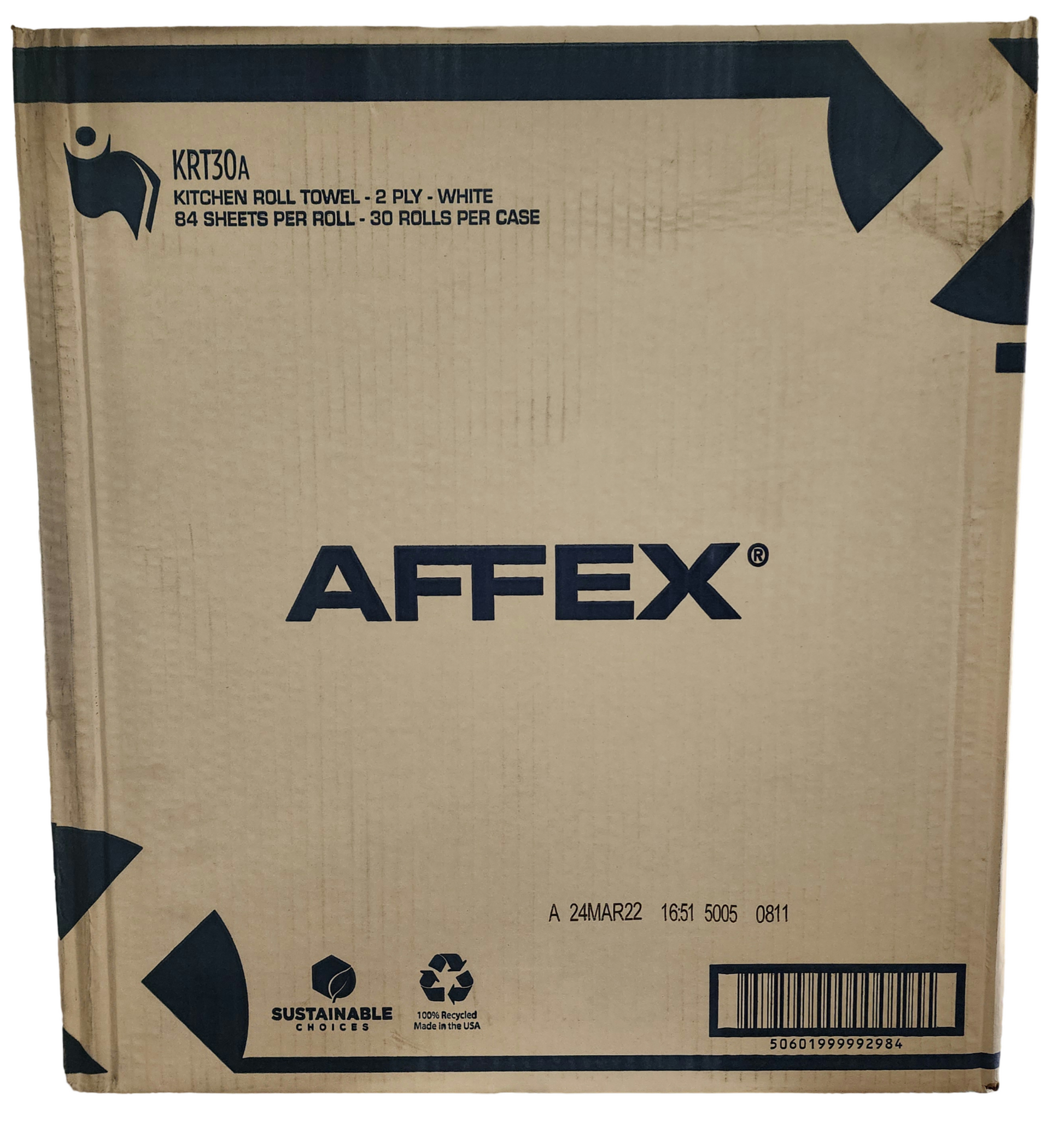 Affex 2 Ply Kitchen Roll Towel - 85 ct., White 30/Case