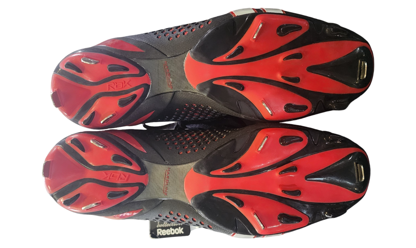 Reebok Hardlink Metal Baseball Cleats – Authentic Collection – Size 12 Black/Red/Silver