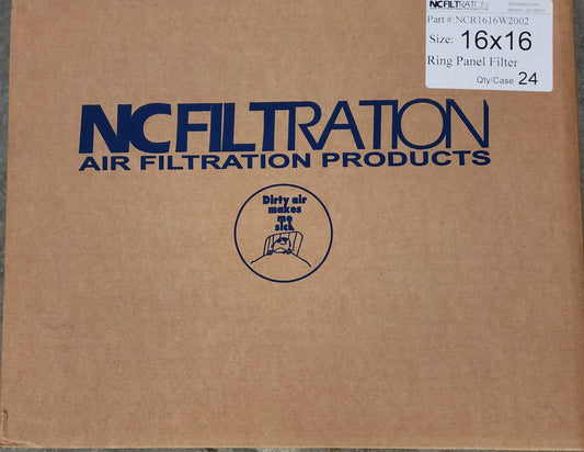 NCFiltration Ring Panel Filters. 16 X 16. 24/Case NCR1616W2002
