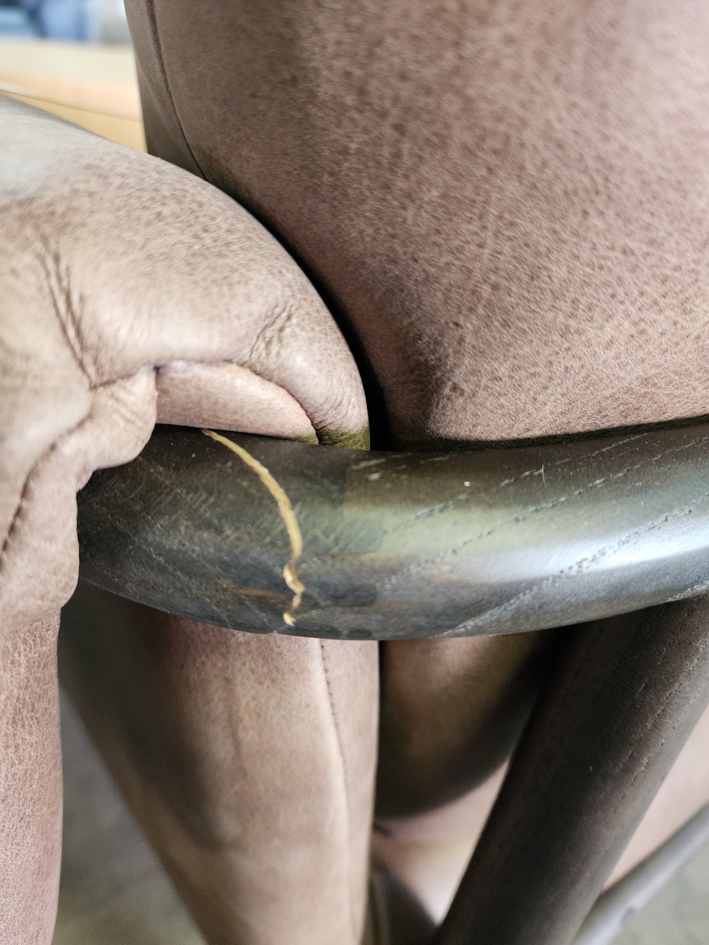 Brown Birch Lane Dabria Genuine Leather Armchair – Wrapped Arms, Sleek Modern Style