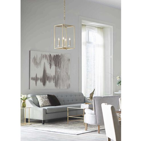 Palacio 4 Light 15 inch Vintage Gold Foyer Pendant Ceiling Light, Design Series