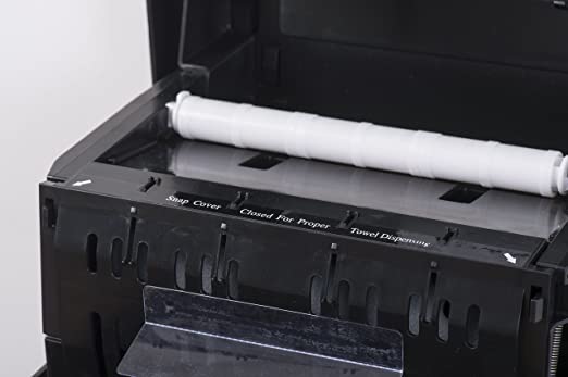 Solaris® LoCor® Black Mechanical Hands Free Roll Towel Dispenser D68006