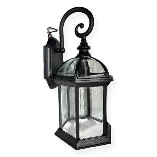 Kichler KC9735BK Black Barrie 16" Outdoor Wall Light With Beveled Glass Panels