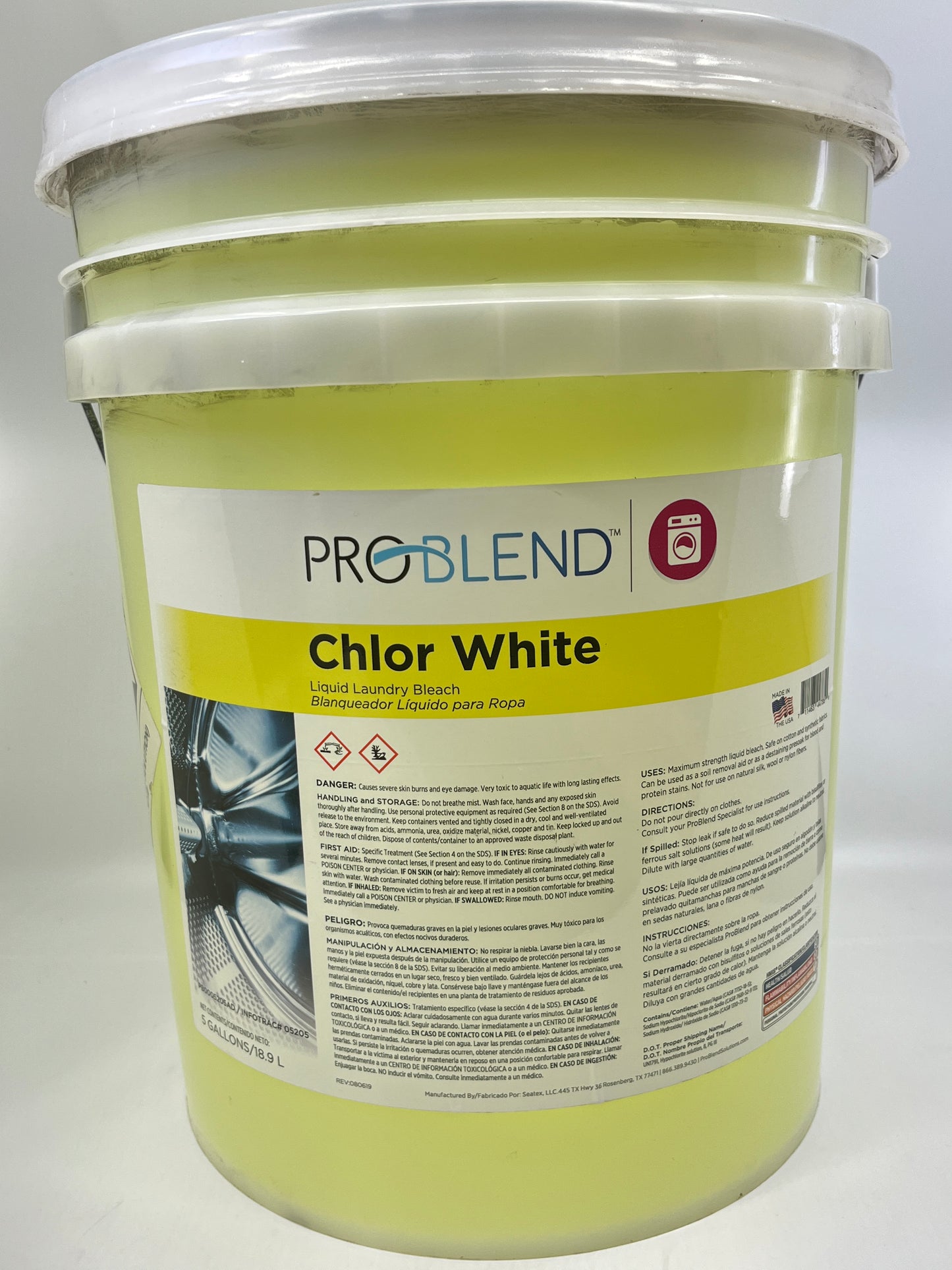 ProBlend™ Chlor White Liquid Bleach - 5 Gal.