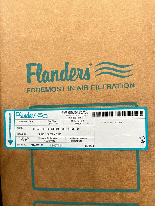 Flanders Scan Tested Alpha Cell HEPA Filters  24" x 24" x 5.875"