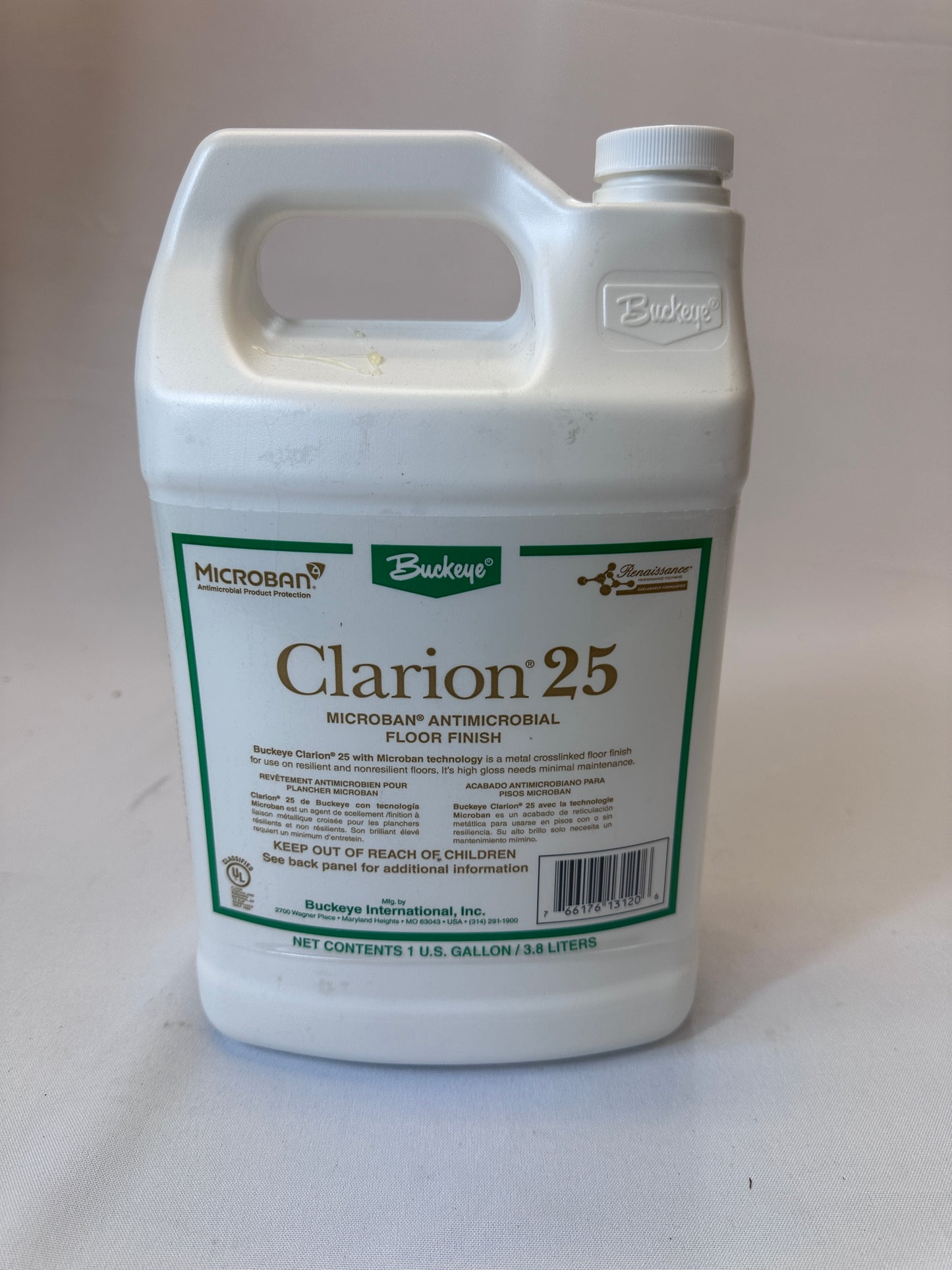 Buckeye® Clarion® 25 Microban® Antimicrobial Floor Finish - 1 Gal./4 Case