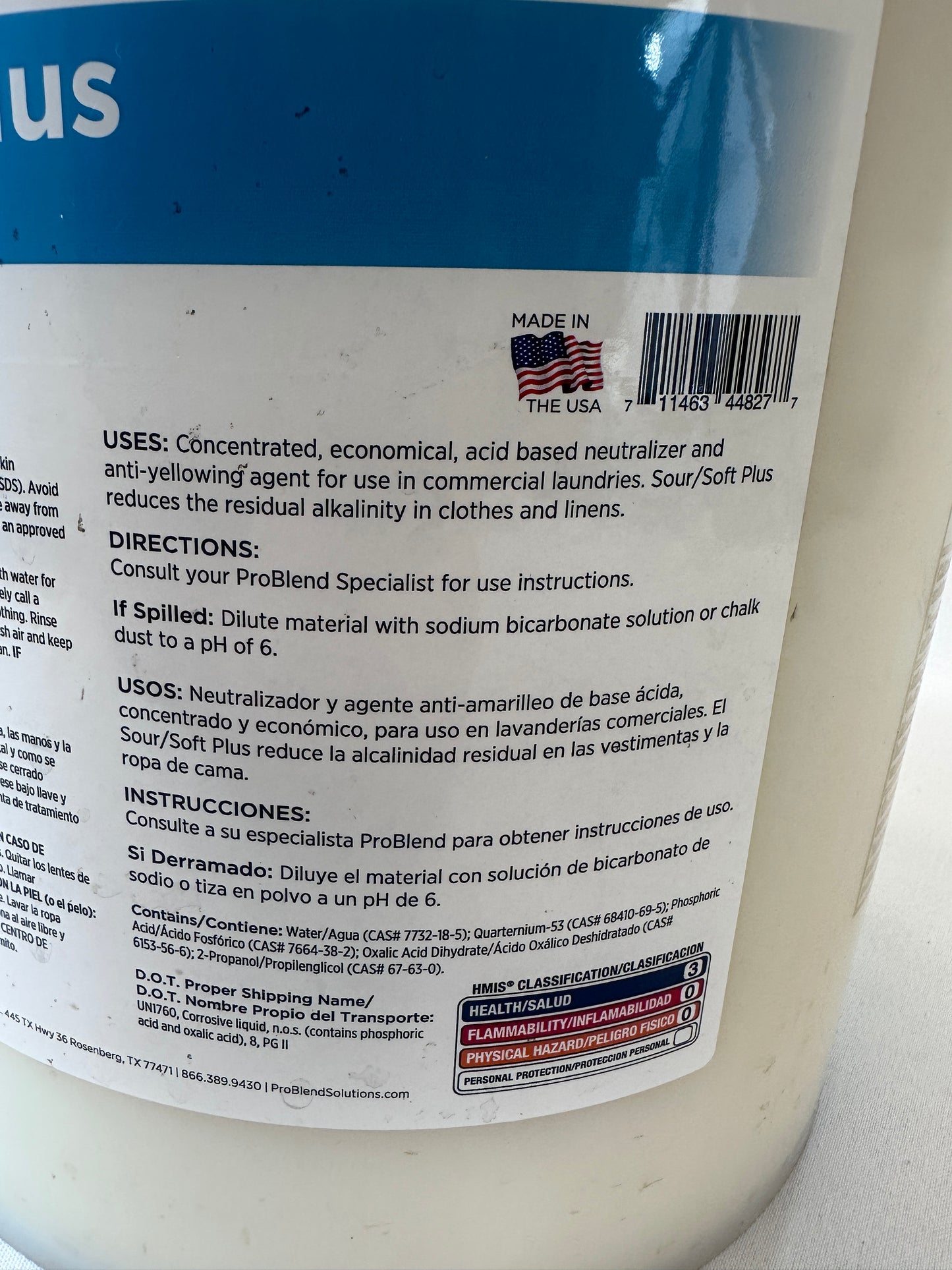 ProBlend™ Sour/Soft Plus  Detergent Neutralizer- 5 Gal.