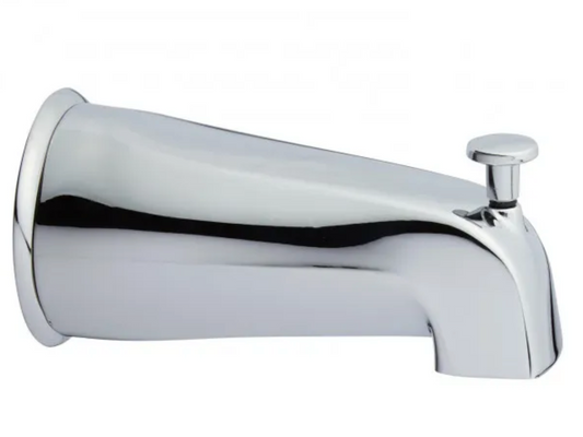 Glenley Diverter Tub Spout with Escutcheon - Chrome