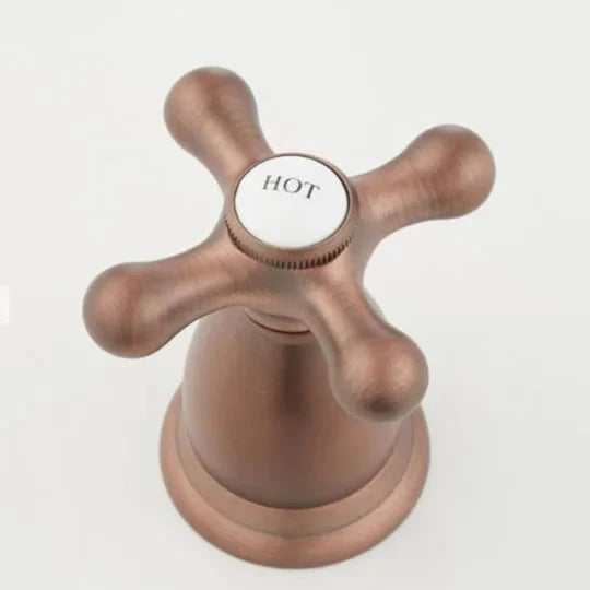 Signature Hardware Victorian Widespread Bathroom Faucet Cross Handles Bronze