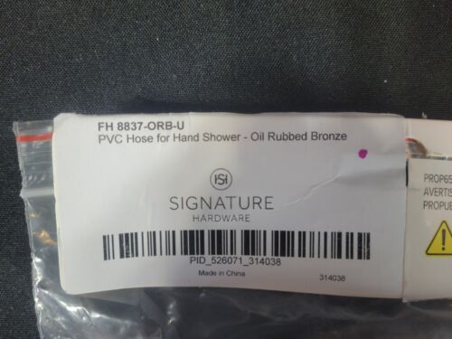 Signature Hardware  59" PVC Hose for Hand Shower - Oil Rubbed Bronze