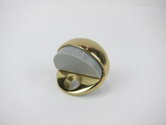 Hager 241F US4 Dome Door Stop - Bright Brass Finish, Floor Mount, Wall Protection
