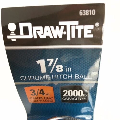3 PACK of 1-7/8" Trailer Hitch Balls, x 3/4" Shank x 1-1/2" Length, 2,000 lb Capacity   Brand: Draw-Tite Part Number: 63810