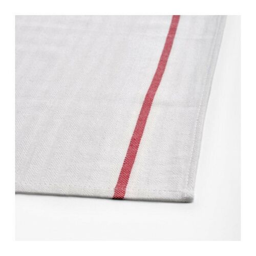 Herringbone Kitchen Towels White with Red Stripe 20" x 26" - 4 Count