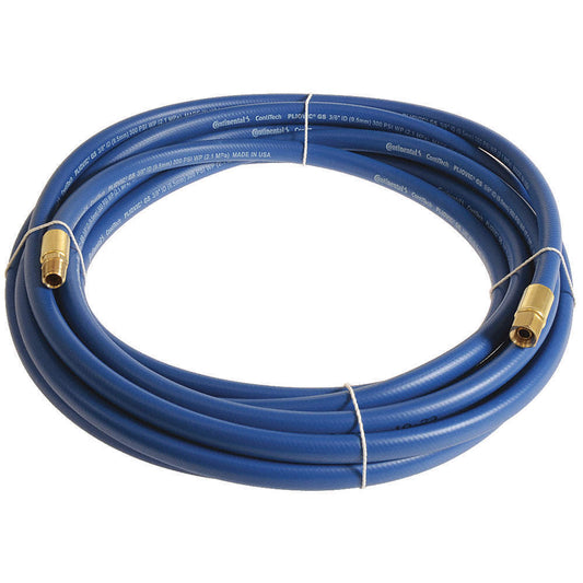 CONTINENTAL Air Hose 3/8" ID Blue Brass 1/4" FNPT x 1/4" MNPT Connector Industrial Grade