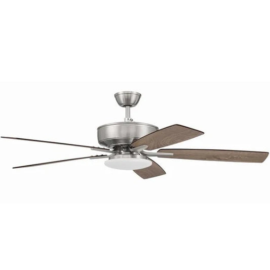 	•	Width: 52" * Height: 13.97" * Leadwire Length: 76" * Motor Size: 153x13" * Motor Speeds: 4 * Fan Control: Wall Control * Blade Pitch (Degrees): 11.5 * Socket Type: LED Disk