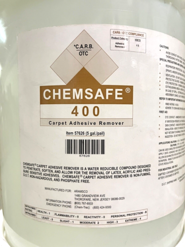 Chemsafe 400 Carpet Adhesive Remover, Non-Hazardous - Pallet of 16, 5 Gal.