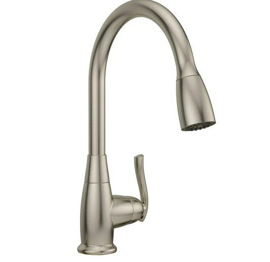 PROFLO PFXC8012ZBN Faywood Single Hole Pull-Down Kitchen Faucet, Brushed Nickel