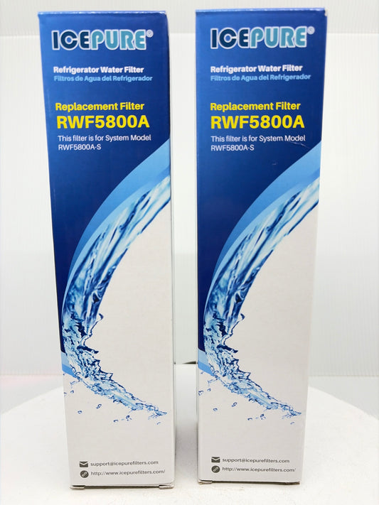 ICEPURE RWF5800A Fridge Water Filter 2-PACK — Replaces Frigidaire EPTWFU01 — photo 1