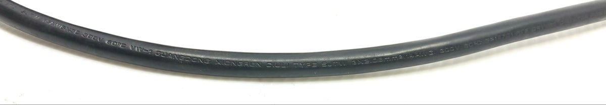 Jacket printing close-up - Guangdong Xiongrun cUL Type SJTW 3x2.08mm2 14AWG 300V 60C VW-1