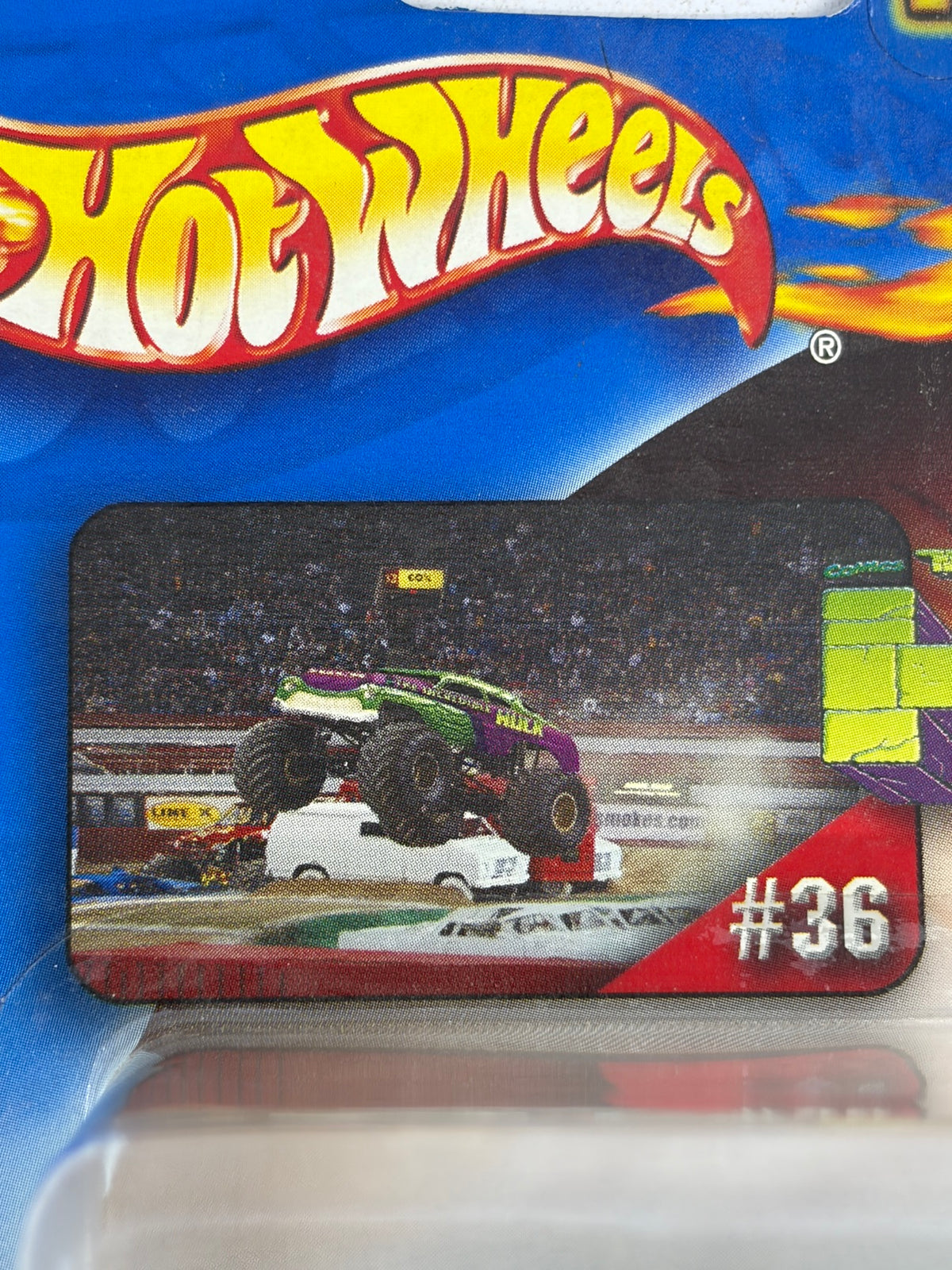 2002 Hot Wheels Monster Jam Incredible Hulk #36 1:64 Diecast Truck — New on Card — photo 8