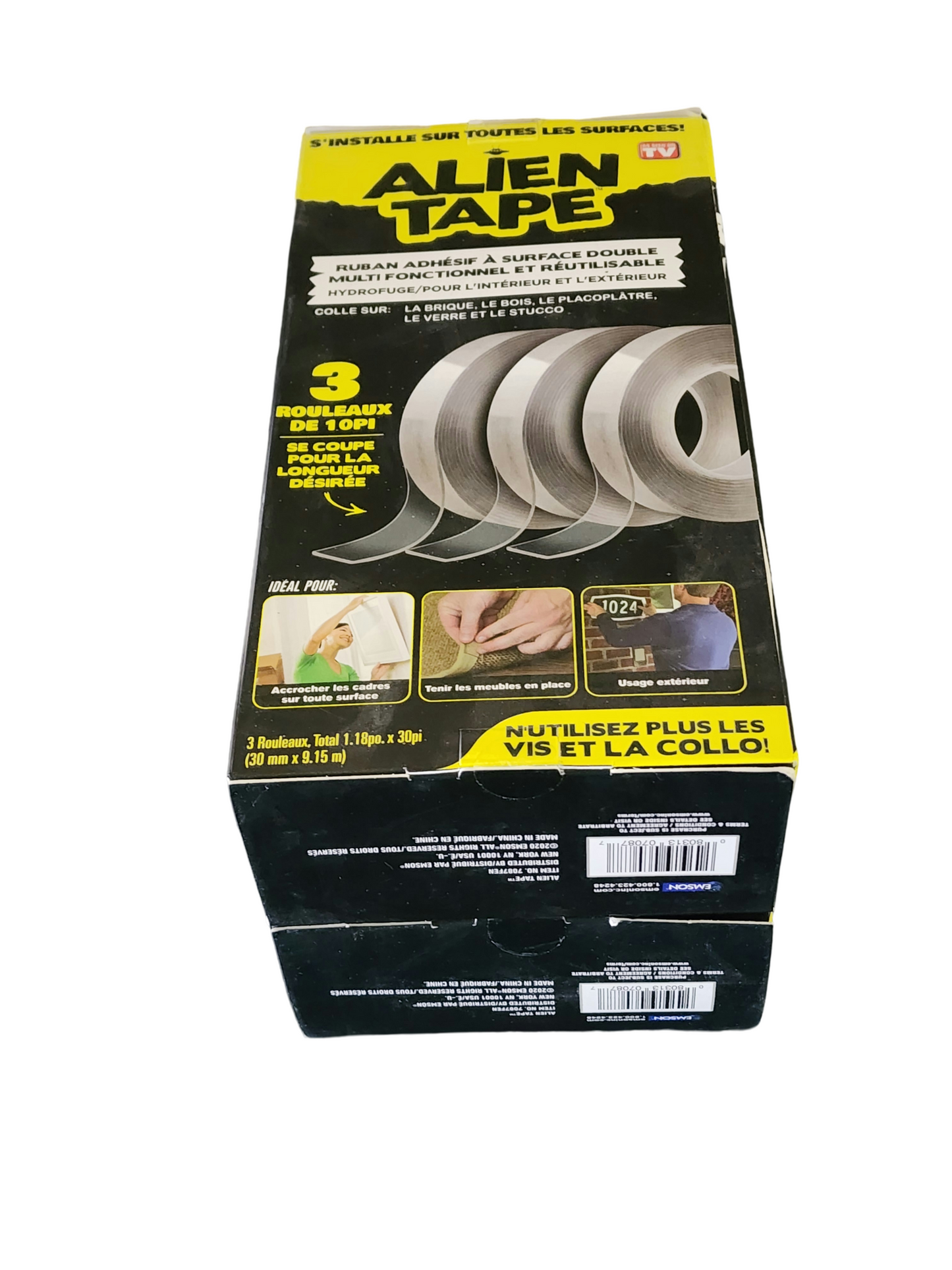 Two Alien Tape  Brand 3-Packs 1.18-in x 10-ft Double-Sided Tape. 6 Rolls Total.