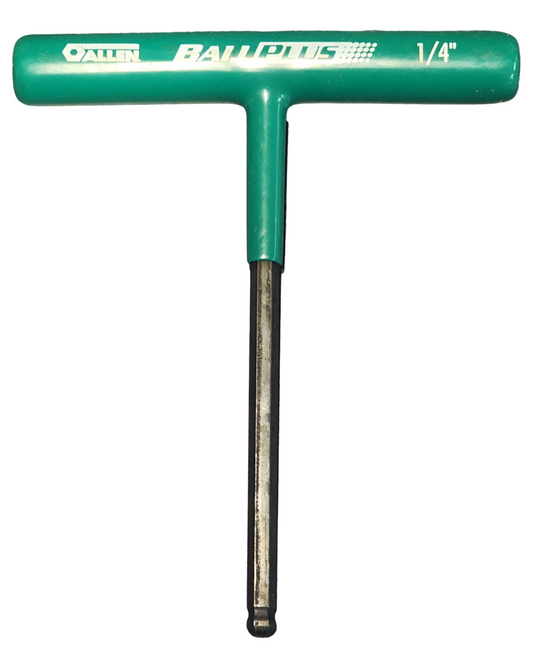 Allen 1/4" Cushion Grip T-Handle Hex Key - 6" Length with Ball End