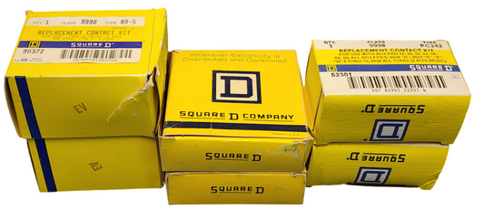 Square D Miscellaneous Lot: Various Contact Kits: 77461, 90372, 52301