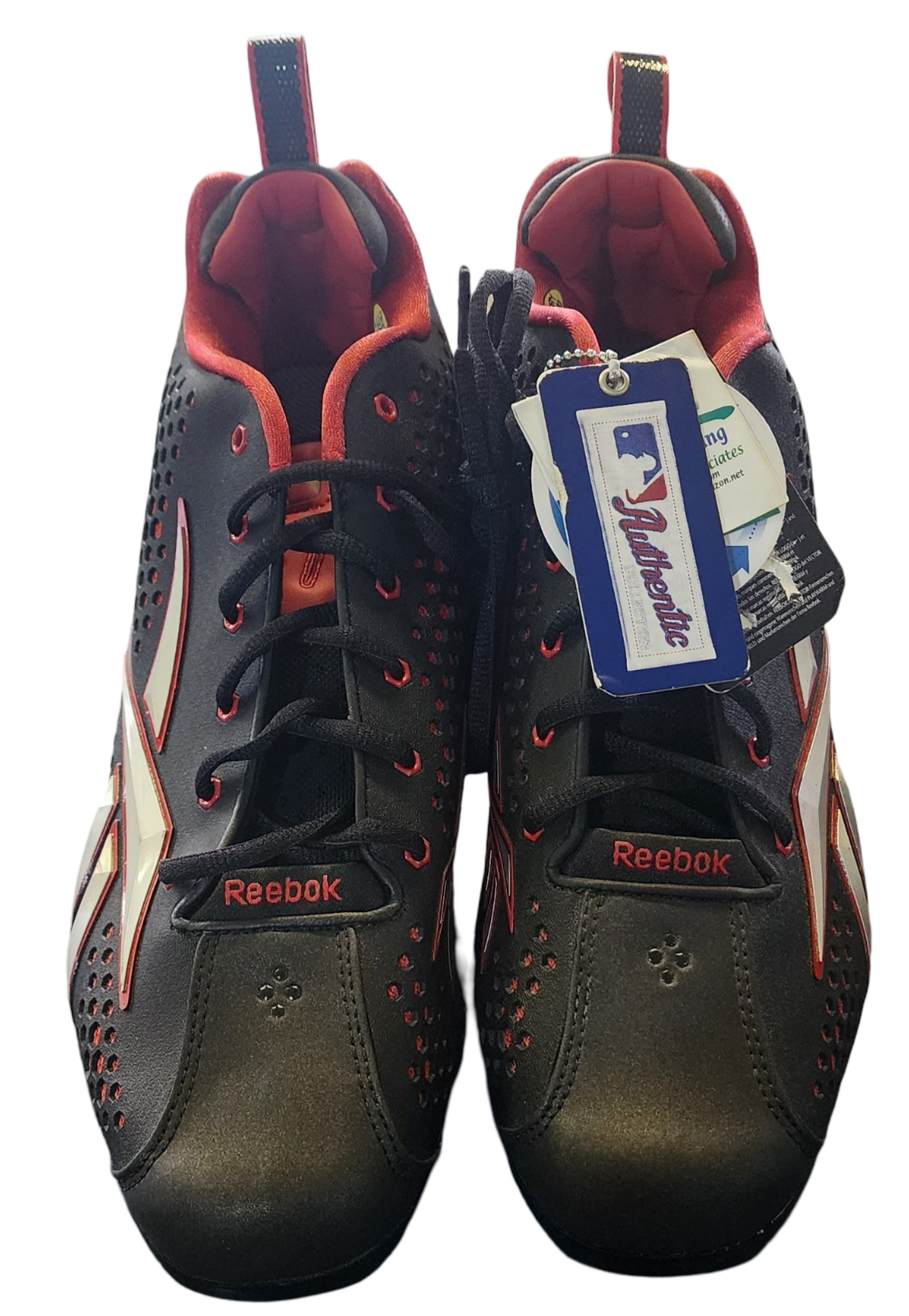Reebok Hardlink Metal Baseball Cleats – Authentic Collection – Size 12 Black/Red/Silver