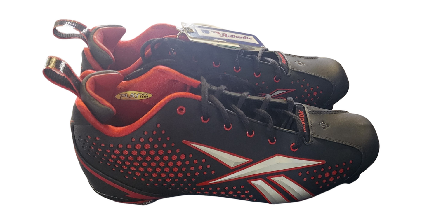 Reebok Hardlink Metal Baseball Cleats – Authentic Collection – Size 12 Black/Red/Silver