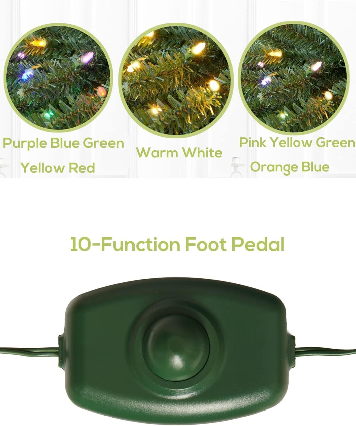 6 Ft Pre-Lit Blue Fir Artificial Christmas Tree – 600 Multi Color LED Holiday Lights