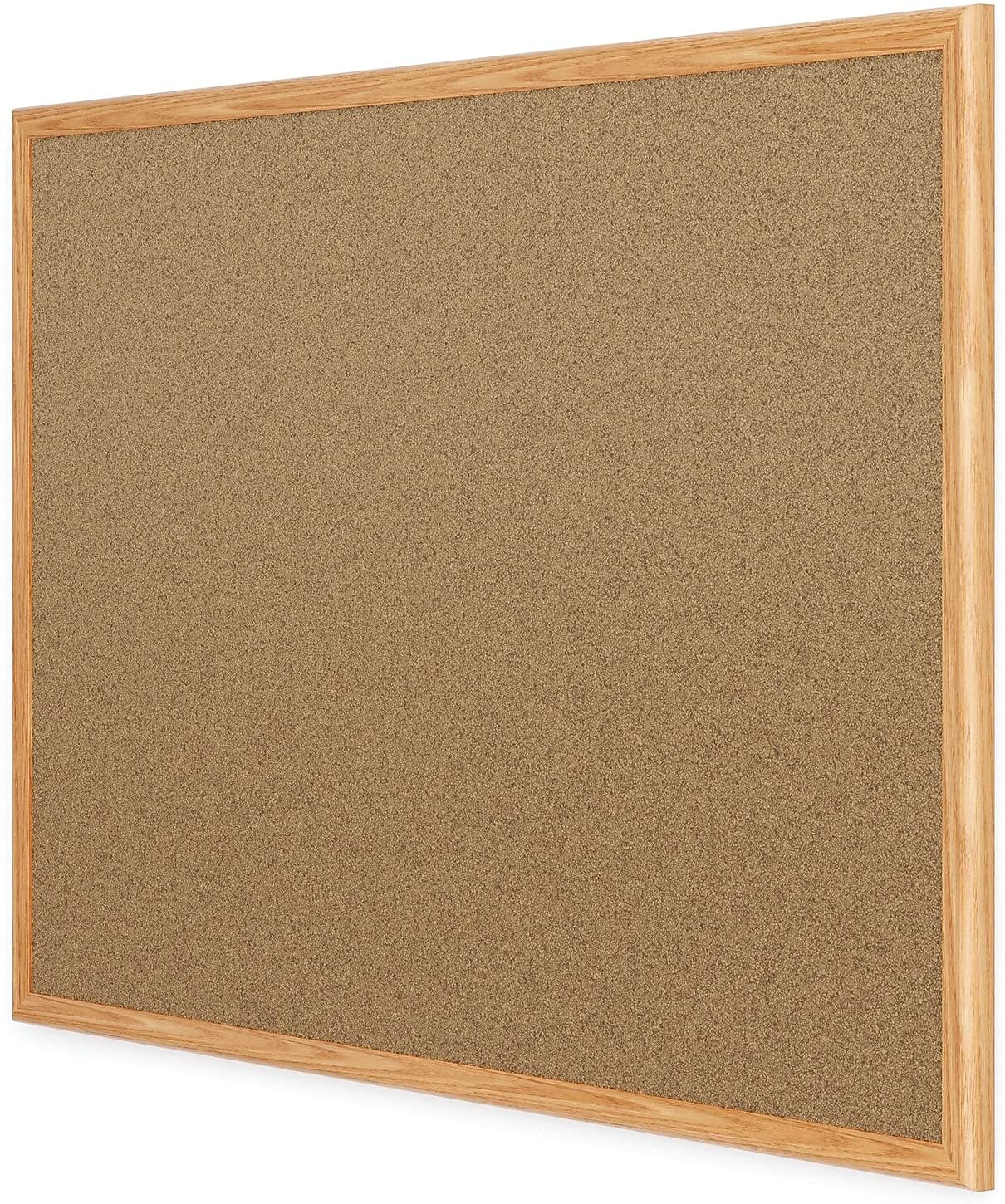 Quartet Cork Bulletin Board, Prestige, 3 x 2 feet, Oak Finish Frame QRT168490