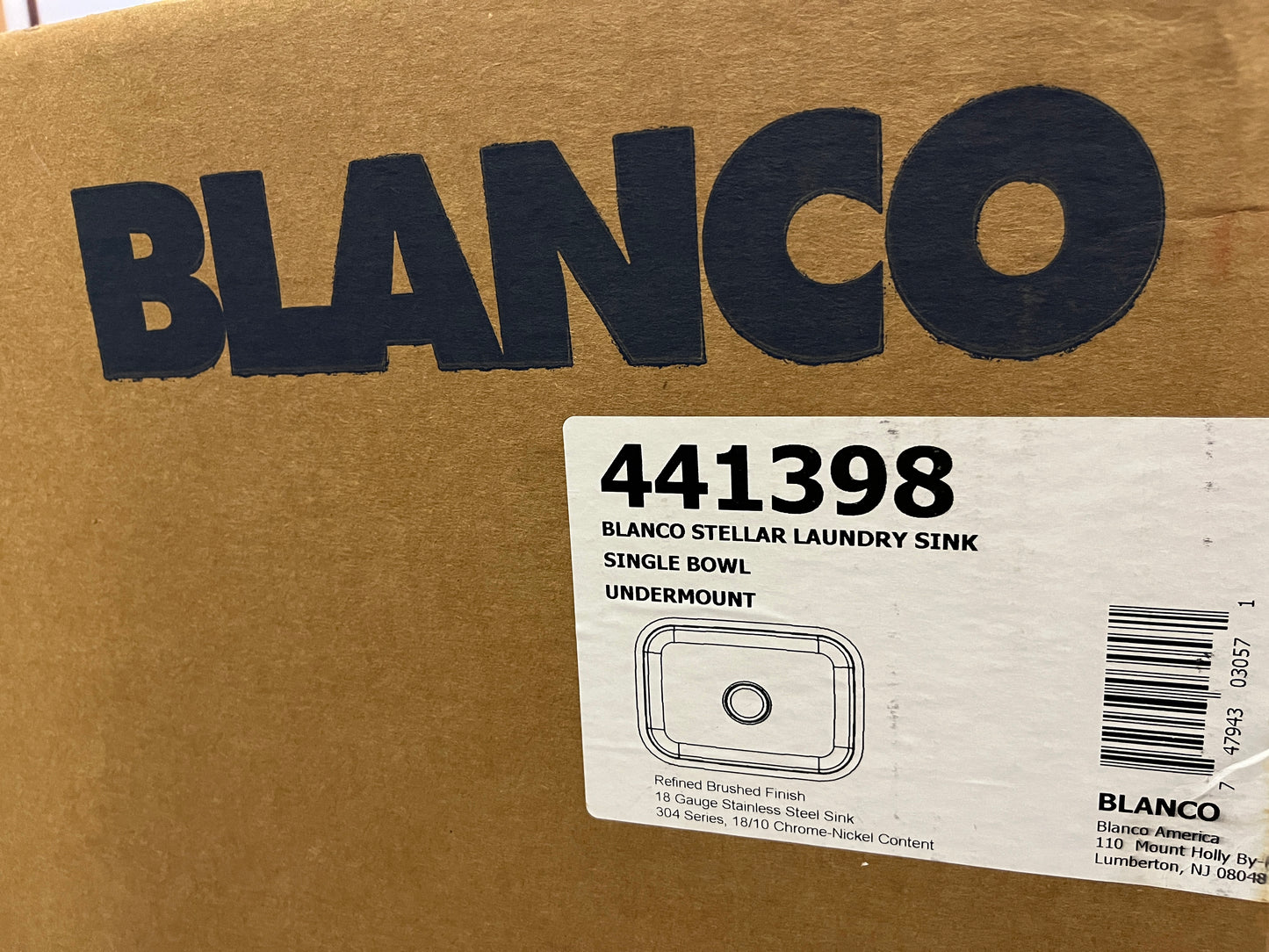 Blanco 441398 Stellar Laundry Single Bowl Undermount Sink