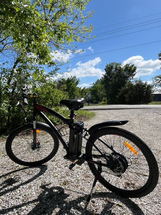 DJ 750W Electric Mountain Bike 48V 13Ah – Matte Black, Shimano 7-Speed