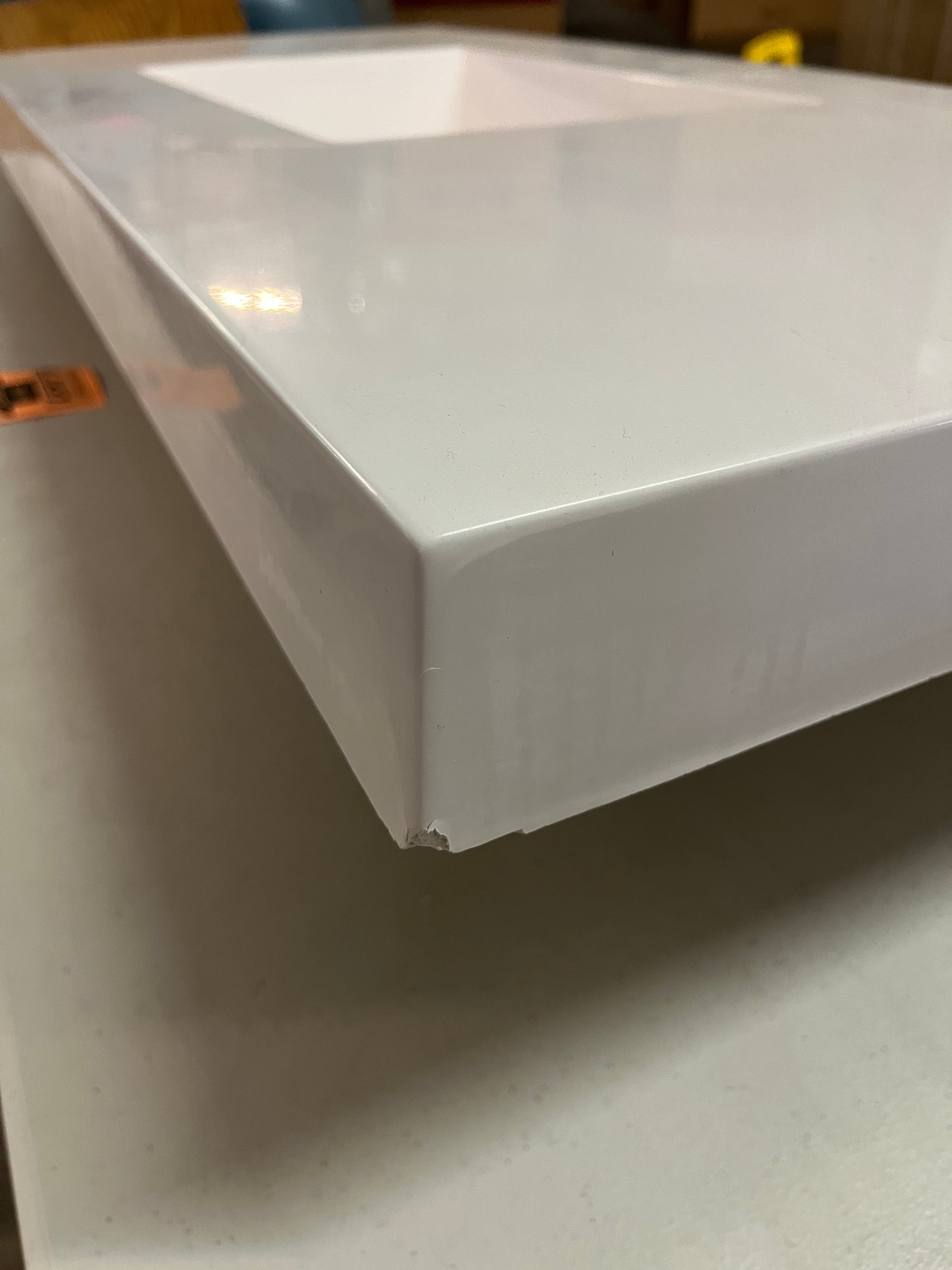 49" Lavante Cultured Marble Vessel Vanity Top w/ Rectangular Bowl-TOPR49LA, White