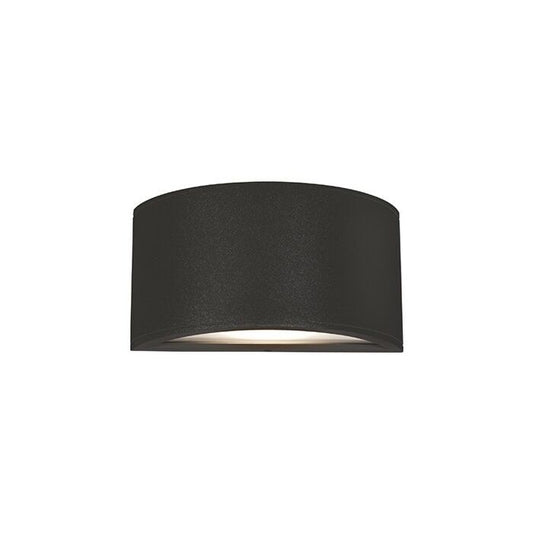 Kuzco Olympus EW9010-BK LED Outdoor Wall Light in black finish, featuring a modern design suitable for exterior illumination.