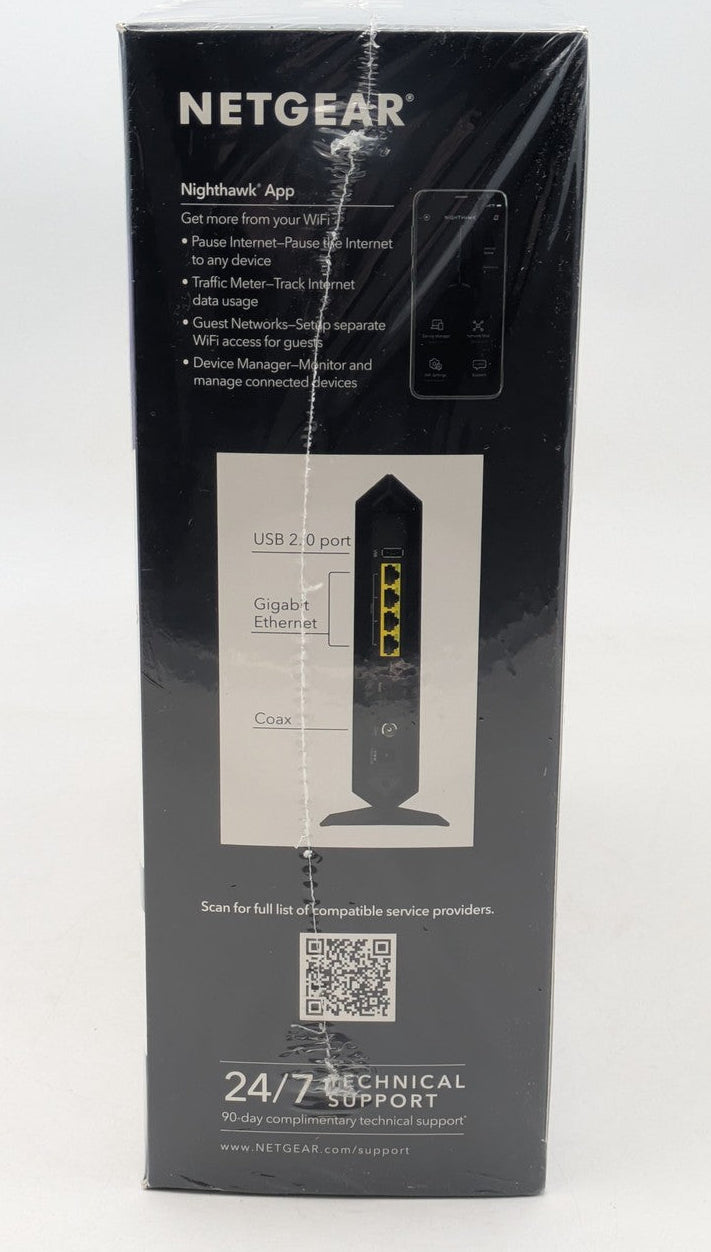 NETGEAR router packaging on a white background