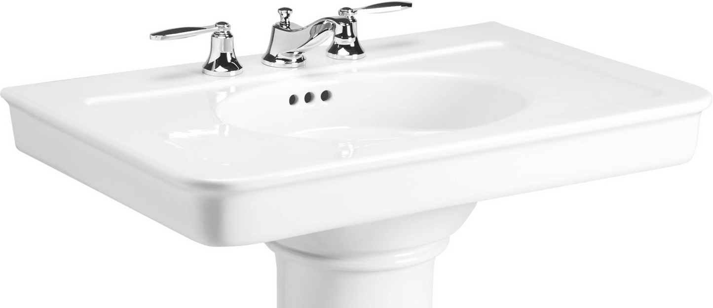 Kallista P72038-00 Tuxedo 32" Pedestal Sink Top – White Vitreous China